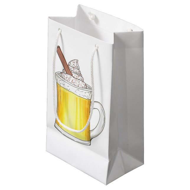 Egg Nog Eggnog Christmas Winter Holiday Gift Bag (Front Angled)