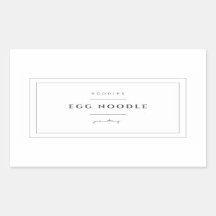 Egg Noodles Food Label Sticker