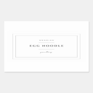 Egg Noodles Food Label Sticker