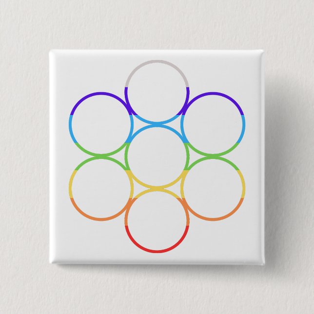 Egg of Life Chakra 15 Cm Square Badge (Front)