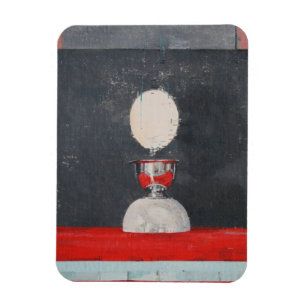 Egg over red and black magnet