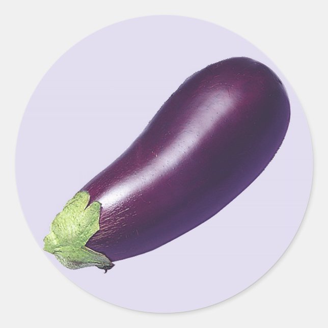 Egg Plant Classic Round Sticker (Front)