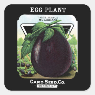 Egg Plant Seed Packet Label