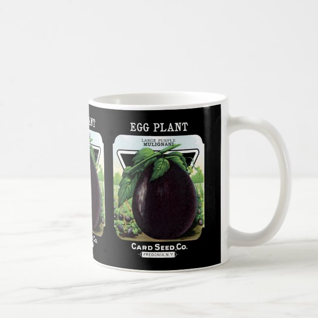 Egg Plant Seed Packet Label Coffee Mug (Right)