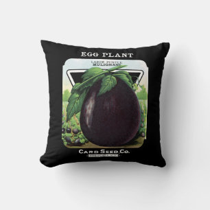 Egg Plant Seed Packet Label Cushion