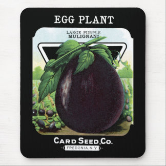 Egg Plant Seed Packet Label Mouse Mat