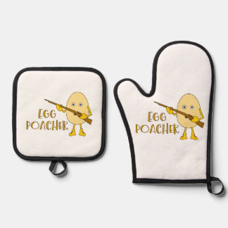 Egg Poacher Oven Mitt & Pot Holder Set