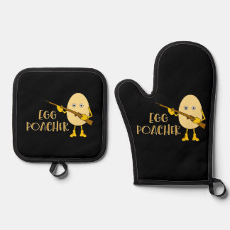 Egg Poacher Oven Mitt & Pot Holder Set