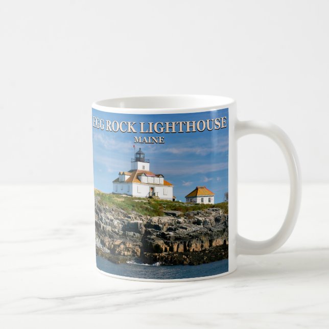 Egg Rock Lighthouse, Bar Harbour Maine Mug (Right)