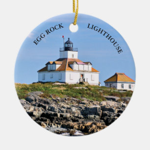 Egg Rock Lighthouse, Bar Harbour Maine Ornament