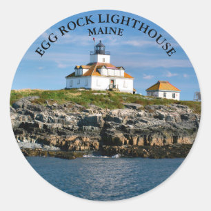 Egg Rock Lighthouse, Maine Round Stickers