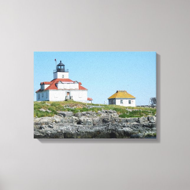 Egg Rock Lighthouse Wrapped Canvas Print (Front)