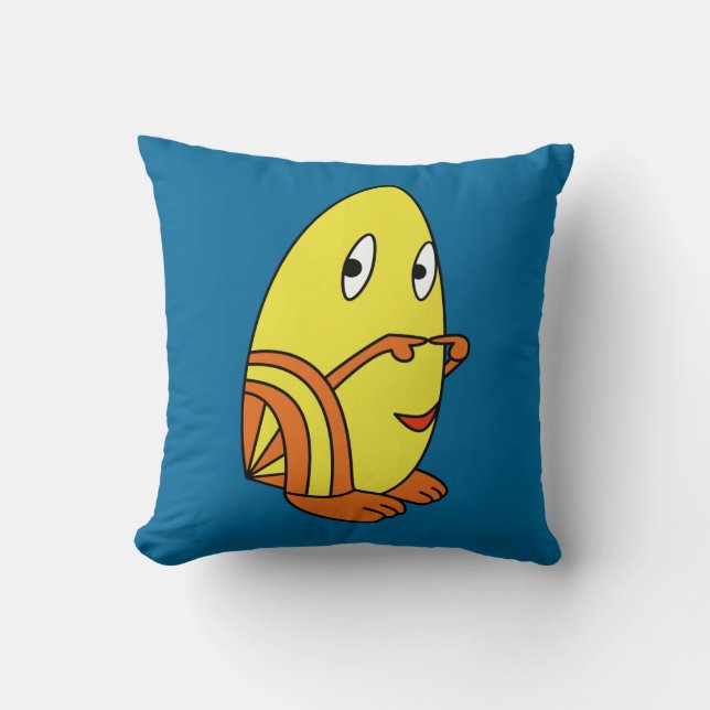 Egg shaped kawaii cute cartoon character pillows (Front)