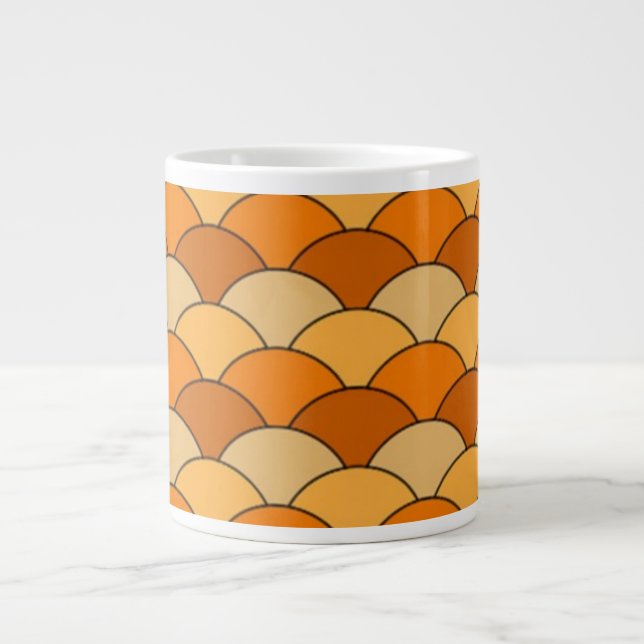 EGG SHAPED PATTERN LARGE COFFEE MUG (Front)