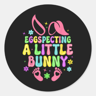 Egg Specting Little Bunny Easter Mum Pregnancy Ann Classic Round Sticker