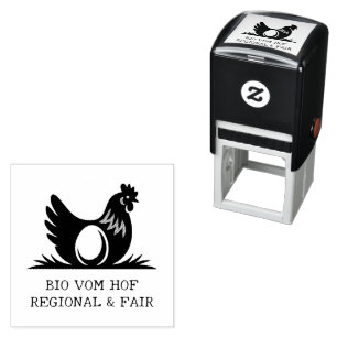 Egg stamp hen