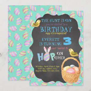 Egg-Stravaganza Birthday Invitation