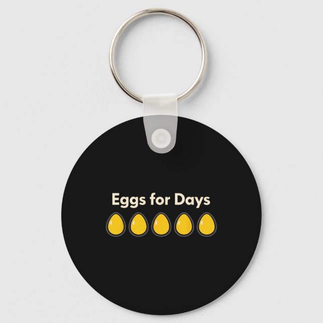 Egg Surplus Too Many Eggs Ckyard Chicken Humour Fa Key Ring (Front)