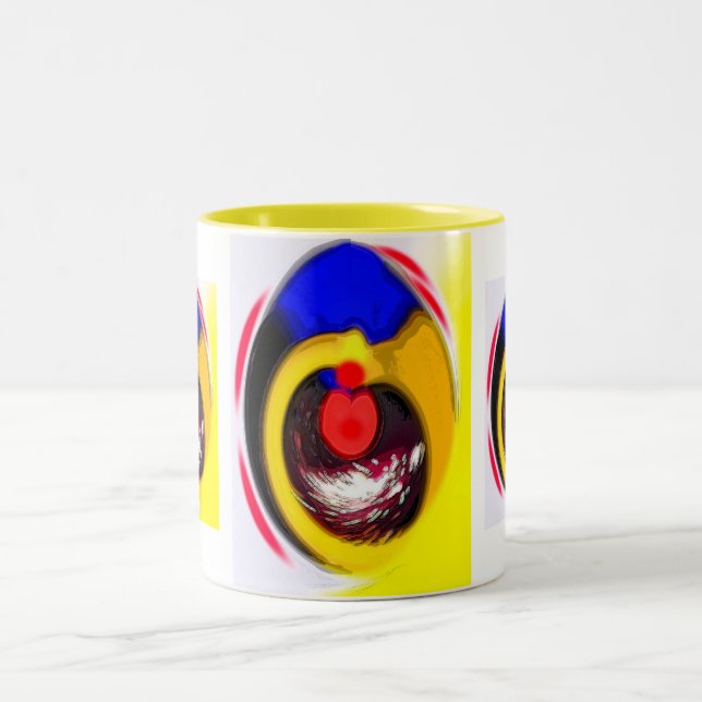 Egg surprise Two-Tone coffee mug (Center)