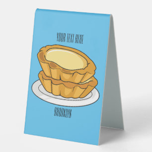 Egg tart cartoon illustration 