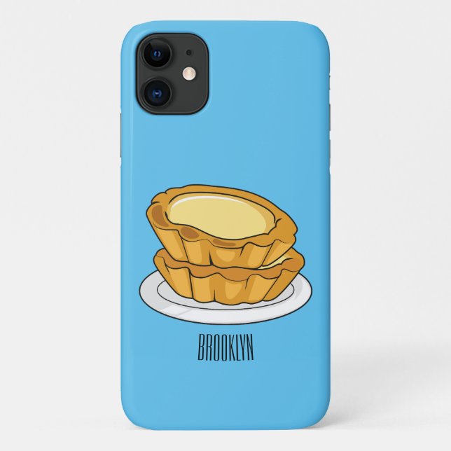 Egg tart cartoon illustration   Case-Mate iPhone case (Back)