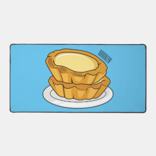 Egg tart cartoon illustration  desk mat