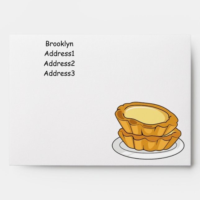 Egg tart cartoon illustration envelope (Front)