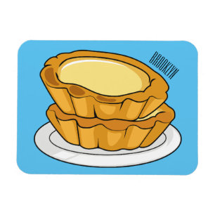 Egg tart cartoon illustration magnet