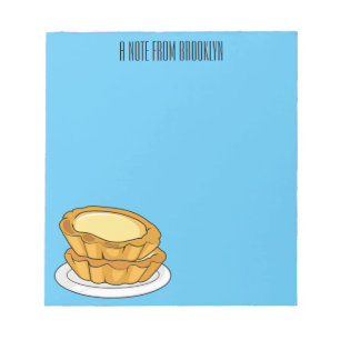 Egg tart cartoon illustration notepad