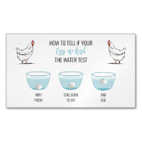 Egg Test For Freshness Customer Reminder Magnet