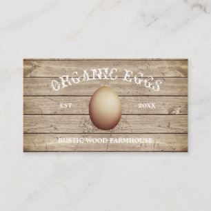 Egg Vintage Rustic Farm retro Wood Business Card