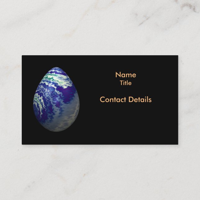 Egg with Clouds Business Card (Back)