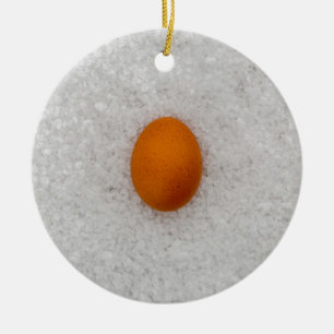 Egg with salt ceramic tree decoration