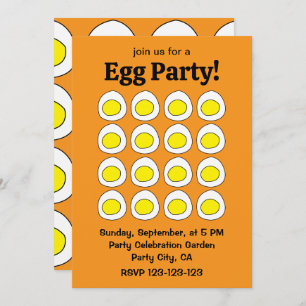 Egg Yolk Eggs Party Invitation