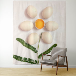 Egg Yolk Flower Tapestry