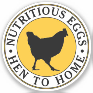Egg Yolk Yellow with Hen Waterproof Vinyl Logo