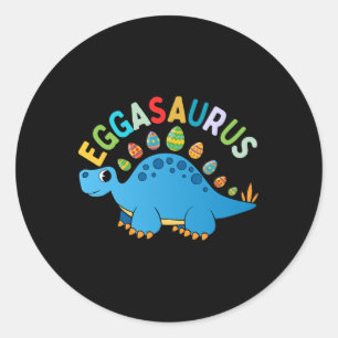 Eggasaurus Easter Egg Hunt Dinosaur Stegosaurus To Classic Round Sticker