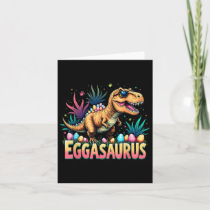 Eggasaurus Easter Stegosaurus Dinosaur Boys Kids T Card