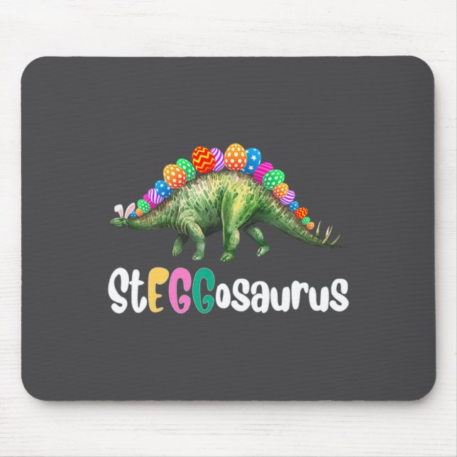 Eggasaurus Easter Stegosaurus Egg Dinosaur Easter  Mouse Mat (Front)