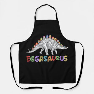 Eggasaurus Stegosaurus Egg Dinosaur Happy Easter Apron