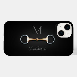 Eggbutt Snaffle Bit Monogrammed Equestrian Case-Mate iPhone 14 Case