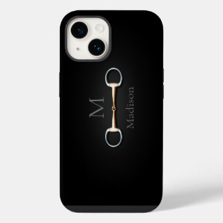 Eggbutt Snaffle Bit Monogrammed Equestrian iPhone 14 Case