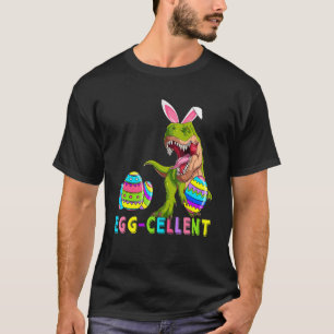 Eggcellent Eggs Cellent Hunter Dinosaur Bunny rex  T-Shirt