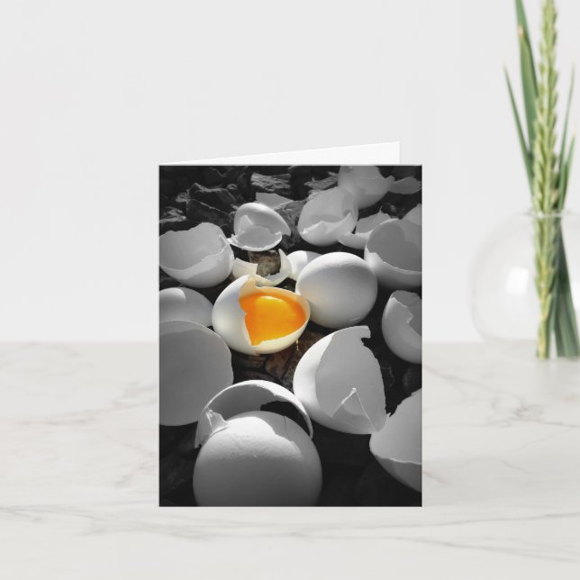 eggcentric: Easter on the rocks... Holiday Card (Front)