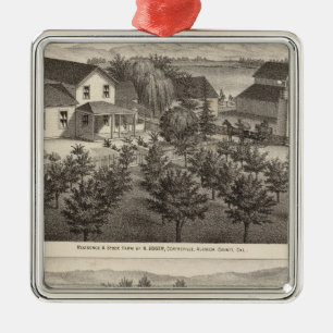 Egger, Haines residences, farms Metal Tree Decoration