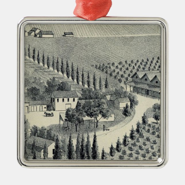 Eggers Vineyard, Fresno Metal Tree Decoration (Front)