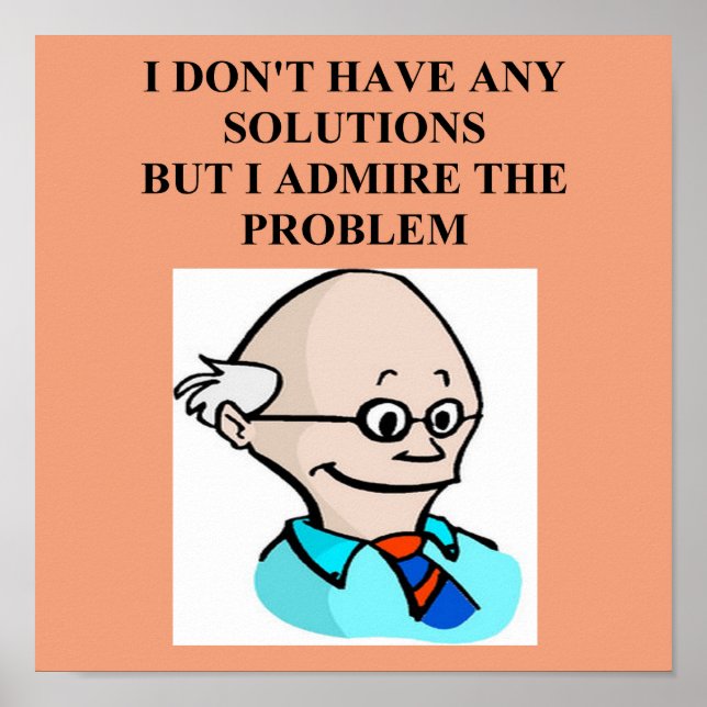 egghead professor problem poster (Front)