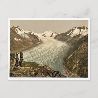 Eggishorn, Grand Aletsch Glacier, with Jungfrau, M Postcard