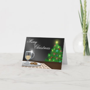 Eggnog and Cookies Christmas Greeting Card