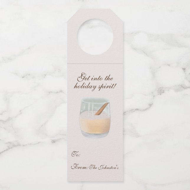 Eggnog Bottle Tag (Front)